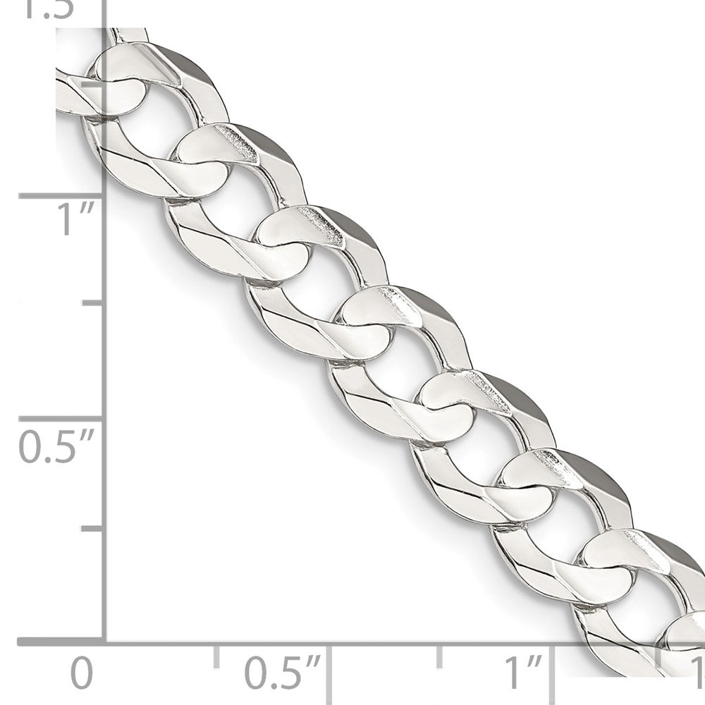 FJC Finejewelers 925 Sterling Silver Concave Beveled Curb Chain 26 Inches x 8 mm