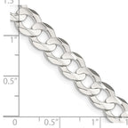 FJC Finejewelers 925 Sterling Silver Concave Beveled Curb Chain 26 Inches x 8 mm