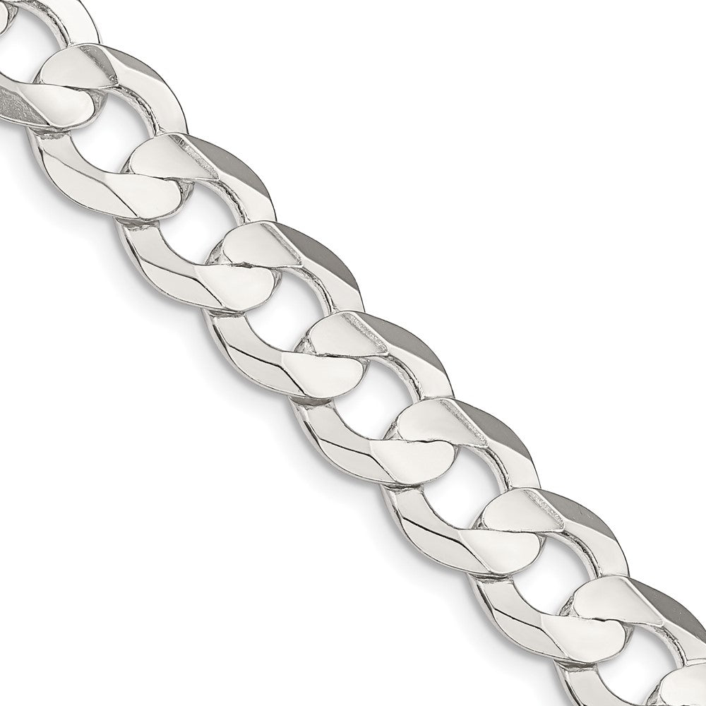 FJC Finejewelers 925 Sterling Silver Concave Beveled Curb Chain 26 Inches x 9.75 mm