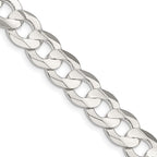 FJC Finejewelers 925 Sterling Silver Concave Beveled Curb Chain 26 Inches x 9.75 mm