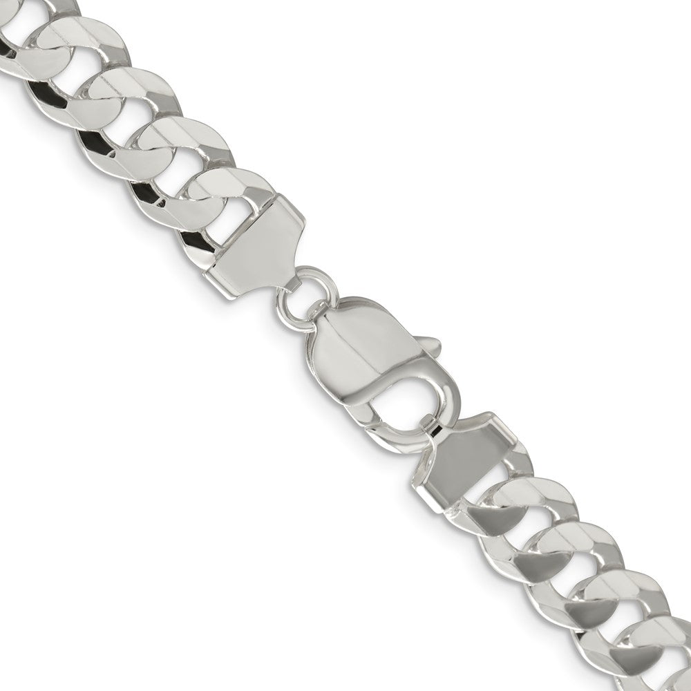 FJC Finejewelers 925 Sterling Silver Concave Beveled Curb Chain 26 Inches x 9.75 mm