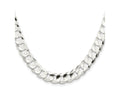 FJC Finejewelers 925 Sterling Silver Concave Beveled Curb Chain 26 Inches x 9.75 mm