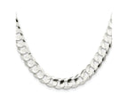 FJC Finejewelers 925 Sterling Silver Concave Beveled Curb Chain 26 Inches x 9.75 mm
