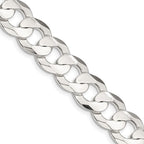 FJC Finejewelers 925 Sterling Silver Concave Beveled Curb Chain 26 Inches x 11.9 mm