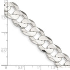 FJC Finejewelers 925 Sterling Silver Concave Beveled Curb Chain 30 Inches x 11.9 mm