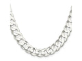 FJC Finejewelers 925 Sterling Silver Concave Beveled Curb Chain 30 Inches x 11.9 mm