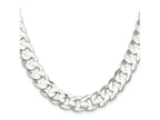 FJC Finejewelers 925 Sterling Silver Concave Beveled Curb Chain 30 Inches x 11.9 mm