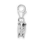 Amore LaVita 925 Sterling Silver Polished Enameled Cow Charm