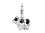 Amore LaVita 925 Sterling Silver Polished Enameled Cow Charm