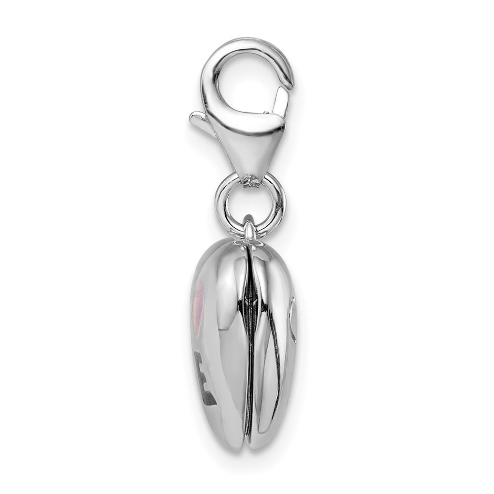 FJC Finejewelers 925 Sterling Silver Amore La Vita Rhod-pl Enameled LOVE Heart Locket Charm 22 x 14 mm