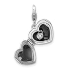 FJC Finejewelers 925 Sterling Silver Amore La Vita Rhod-pl Enameled LOVE Heart Locket Charm 22 x 14 mm
