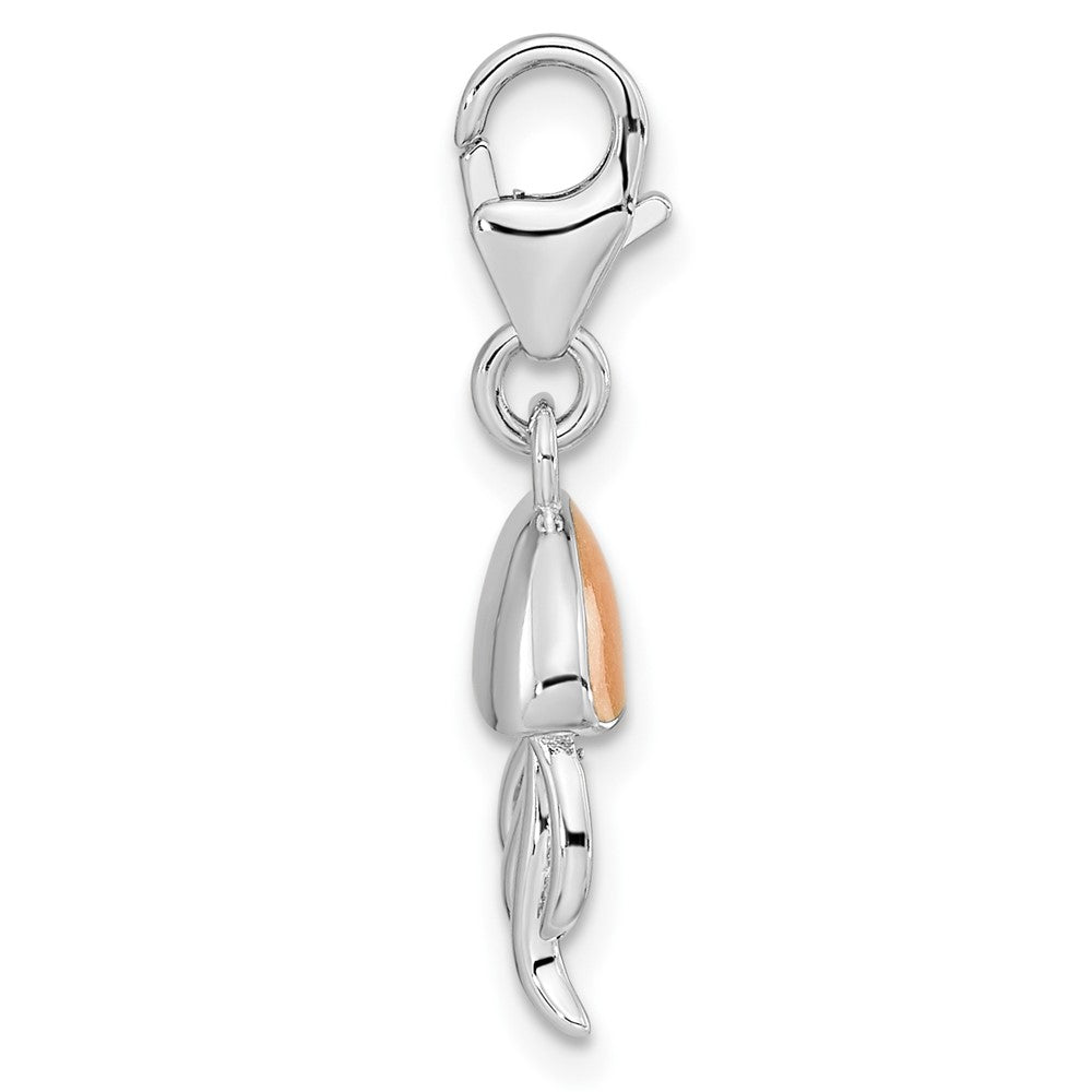 FJC Finejewelers 925 Sterling Silver Amore La Vita Rhod-pl Glitter Enameled 3D Jellyfish Charm 26 x 9 mm