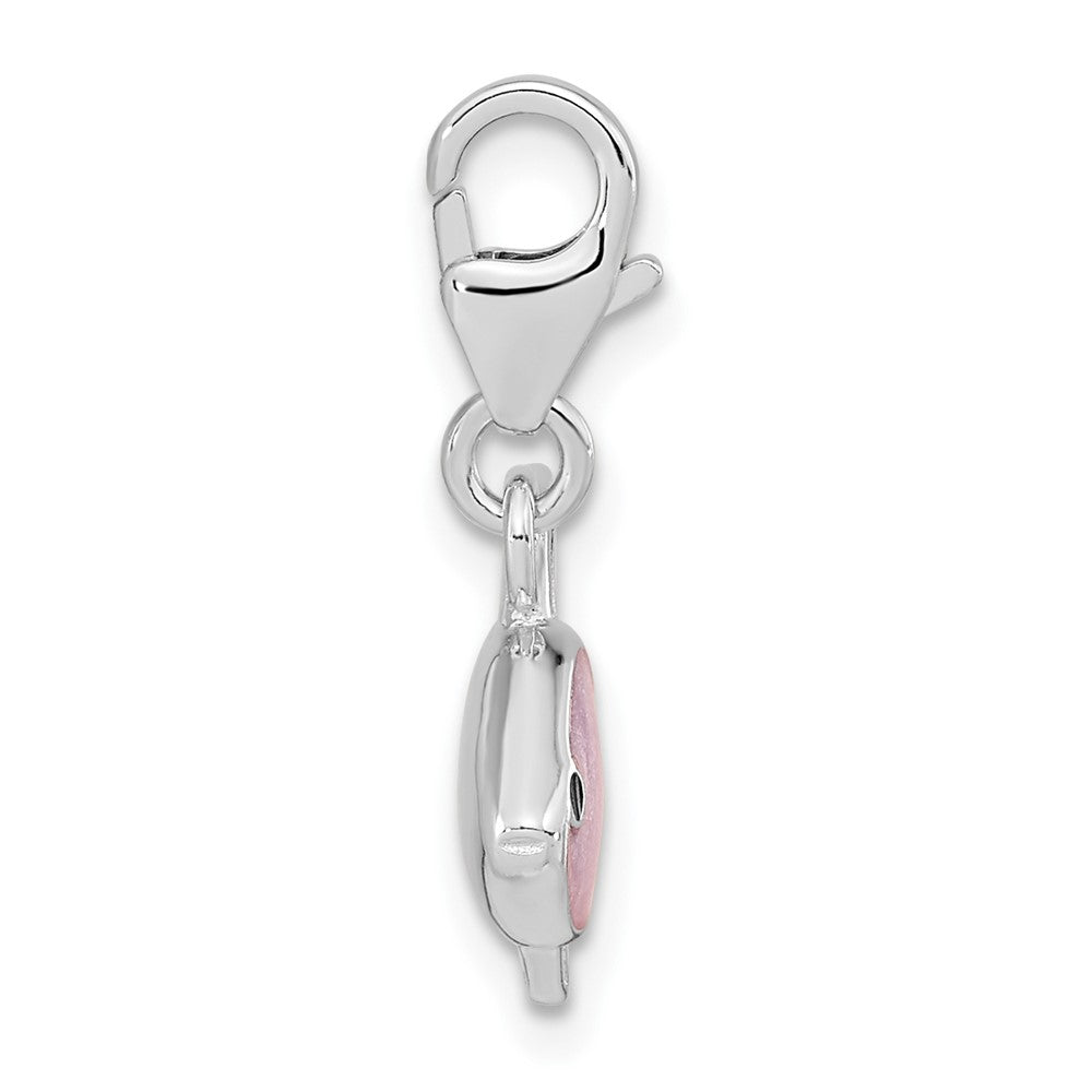 FJC Finejewelers 925 Sterling Silver Amore La Vita Rhodium-pl Enameled 3D Angel Fish Charm 22 x 13 mm