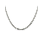 FJC Finejewelers 925 Sterling Silver Pavé Curb Chain 20 Inches x 4 mm