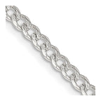 FJC Finejewelers 925 Sterling Silver Pavé Curb Chain 24 Inches x 4 mm