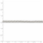 FJC Finejewelers 925 Sterling Silver Pave Curb Chain 26 Inches x 4 mm