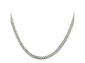 FJC Finejewelers 925 Sterling Silver Pavé Curb Bracelet Chain 7 Inches x 4 mm