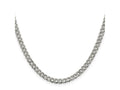 FJC Finejewelers 925 Sterling Silver Pavé Curb Chain 18 Inches x 4.5 mm