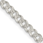 FJC Finejewelers 925 Sterling Silver Pavé Curb Chain 20 Inches x 4.5 mm