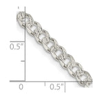 FJC Finejewelers 925 Sterling Silver Pavé Curb Bracelet Chain 7 Inches x 4.5 mm