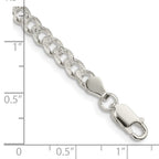 FJC Finejewelers 925 Sterling Silver Pavé Curb Bracelet Chain 8 Inches x 4.5 mm