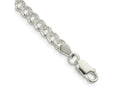FJC Finejewelers 925 Sterling Silver Pavé Curb Bracelet Chain 8 Inches x 4.5 mm