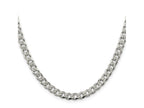 FJC Finejewelers 925 Sterling Silver Pavé Curb Chain 20 Inches x 5.5 mm
