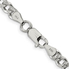 FJC Finejewelers 925 Sterling Silver Pavé Curb Chain 24 Inches x 5.5 mm