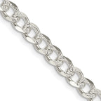 FJC Finejewelers 925 Sterling Silver Pavé Curb Chain 24 Inches x 5.5 mm