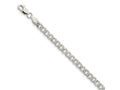 FJC Finejewelers 925 Sterling Silver Pavé Curb Bracelet Chain 7 Inches x 5.5 mm