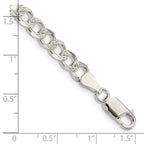 FJC Finejewelers 925 Sterling Silver Pavé Curb Bracelet Chain 8 Inches x 5.5 mm