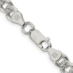 FJC Finejewelers 925 Sterling Silver Pavé Curb Chain 24 Inches x 7 mm