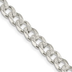 FJC Finejewelers 925 Sterling Silver Pave Curb Chain 30 Inches x 7 mm