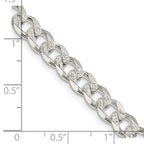 FJC Finejewelers 925 Sterling Silver Pave Curb Chain 30 Inches x 7 mm