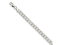 FJC Finejewelers 925 Sterling Silver Pavé Curb Bracelet Chain 7 Inches x 7 mm