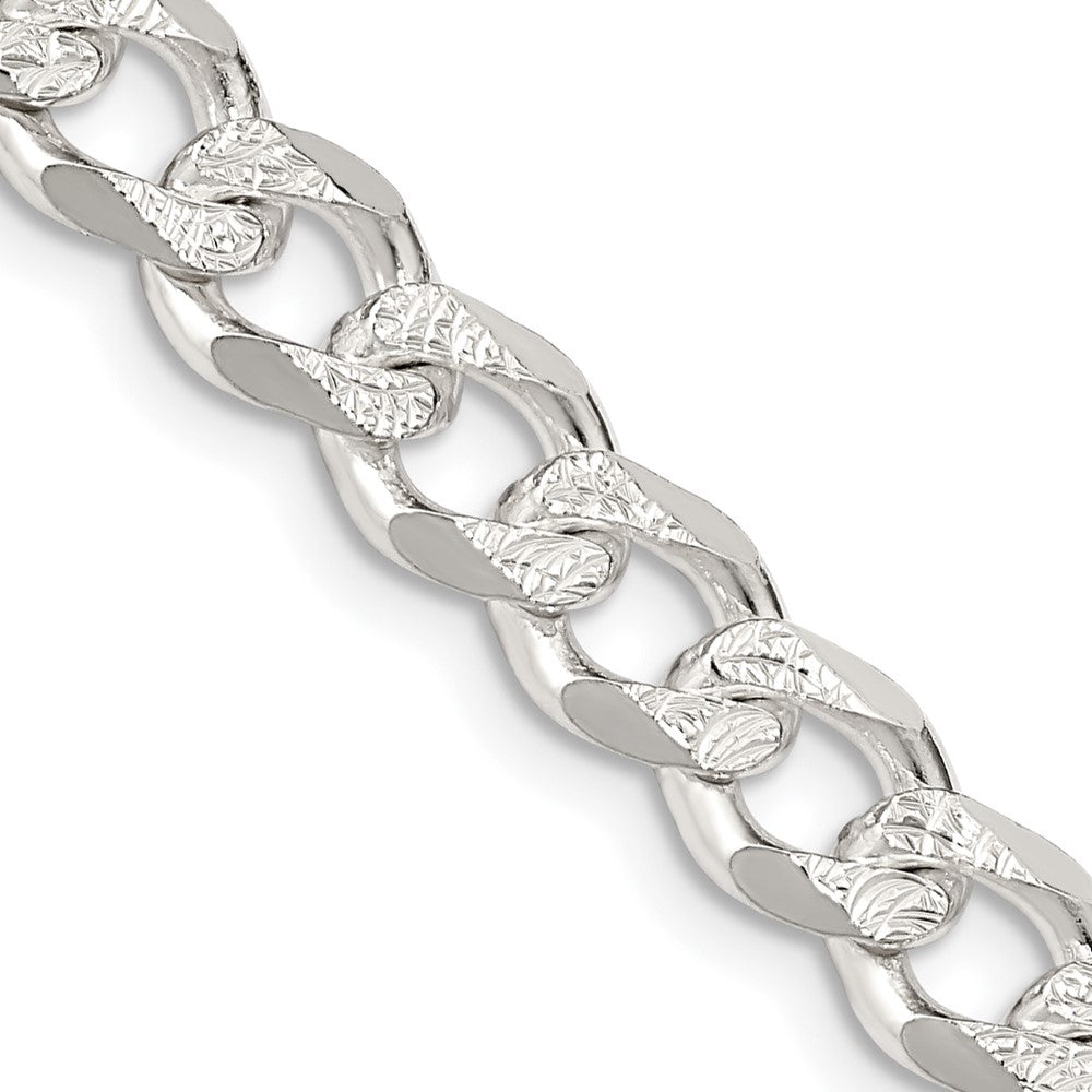FJC Finejewelers 925 Sterling Silver Pave Curb Chain 22 Inches x 7.5 mm
