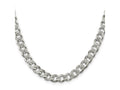 FJC Finejewelers 925 Sterling Silver Pave Curb Chain 22 Inches x 7.5 mm
