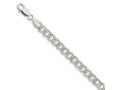 FJC Finejewelers 925 Sterling Silver Pavé Curb Bracelet Chain 7 Inches x 7.5 mm