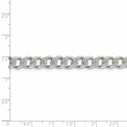 FJC Finejewelers 925 Sterling Silver Pave Curb Bracelet Chain 9 Inches x 7.5 mm