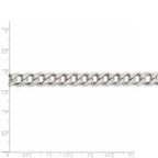 FJC Finejewelers 925 Sterling Silver Pavé Curb Chain 20 Inches x 8 mm