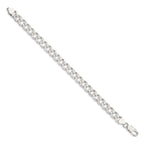 FJC Finejewelers 925 Sterling Silver Pavé Curb Bracelet Chain 8 Inches x 8 mm