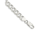 FJC Finejewelers 925 Sterling Silver Pavé Curb Bracelet Chain 8 Inches x 8 mm