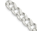 FJC Finejewelers 925 Sterling Silver Pavé Curb Bracelet Chain 9 Inches x 8 mm
