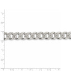 FJC Finejewelers 925 Sterling Silver Pavé Curb Chain 20 Inches x 10.5 mm