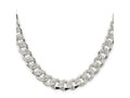 FJC Finejewelers 925 Sterling Silver Pavé Curb Chain 24 Inches x 10.5 mm