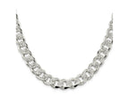 FJC Finejewelers 925 Sterling Silver Pavé Curb Chain 24 Inches x 10.5 mm