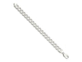 FJC Finejewelers 925 Sterling Silver Pavé Curb Bracelet Chain 8 Inches x 10.5 mm