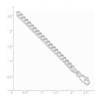 FJC Finejewelers 925 Sterling Silver Double Link Charm Bracelet 8 Inches x 4.25 mm