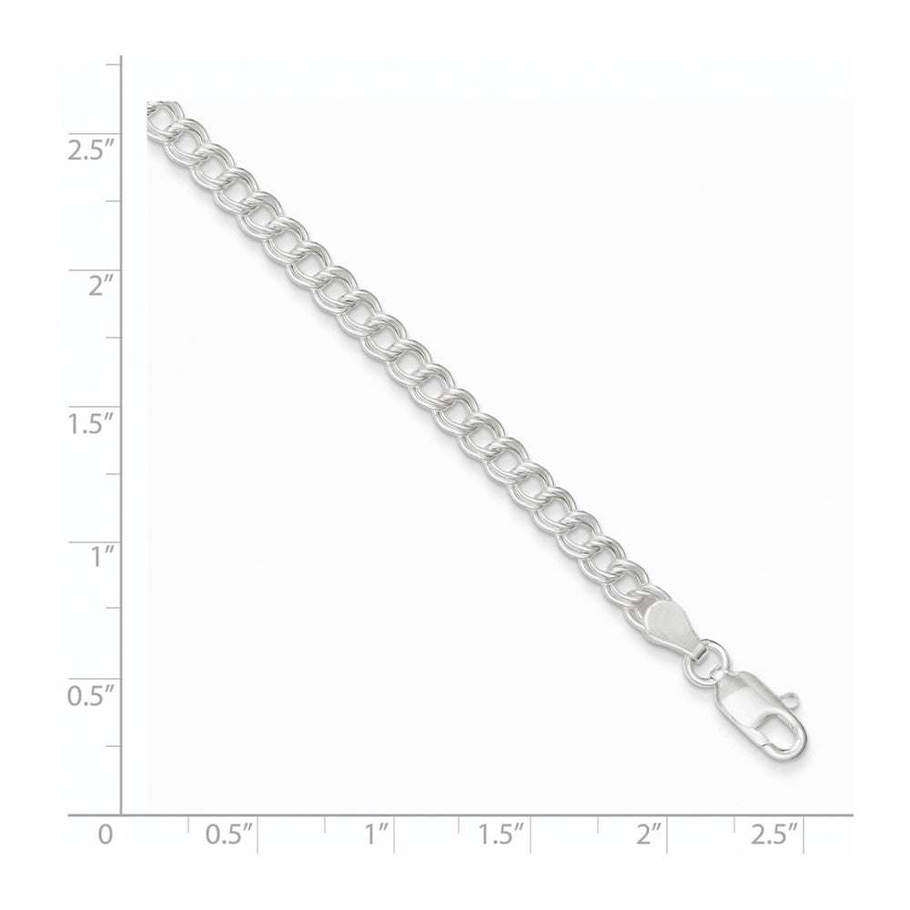 FJC Finejewelers 925 Sterling Silver Double Link Charm Bracelet 8 Inches x 4.25 mm