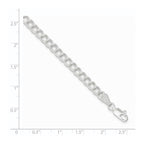 FJC Finejewelers 925 Sterling Silver Double Link Charm Bracelet 8 Inches x 5 mm